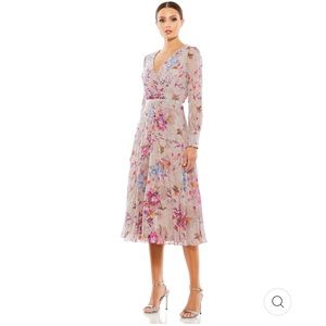 Macduggal Floral midi dress (Style #9147)
